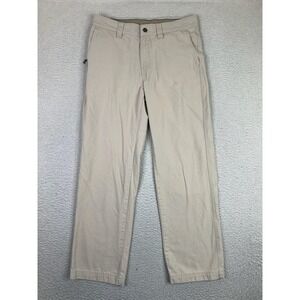 Columbia Pants Mens 30x30 Beige Canvas Cargo Chino Workwear Casual Travel Cotton